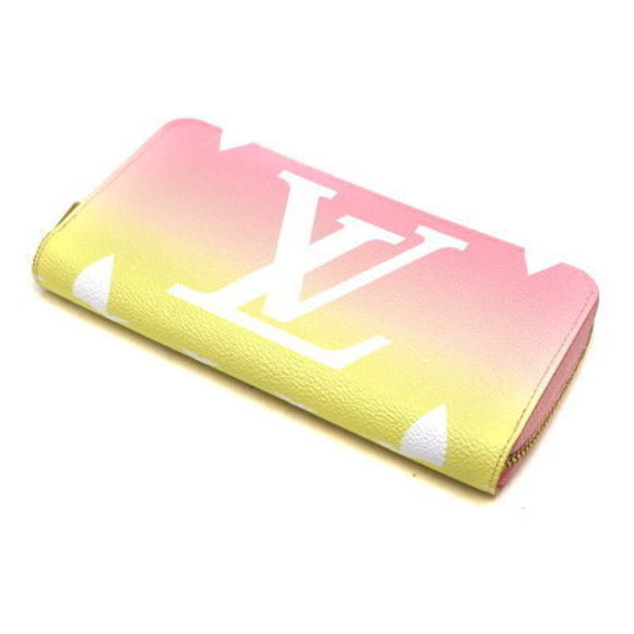 Louis Vuitton Zippy Wallet By Pool Pink Yellow - Picture 1 of 6
